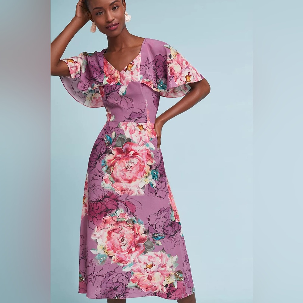 SILK Anthropologie Kachel Dress Size 10